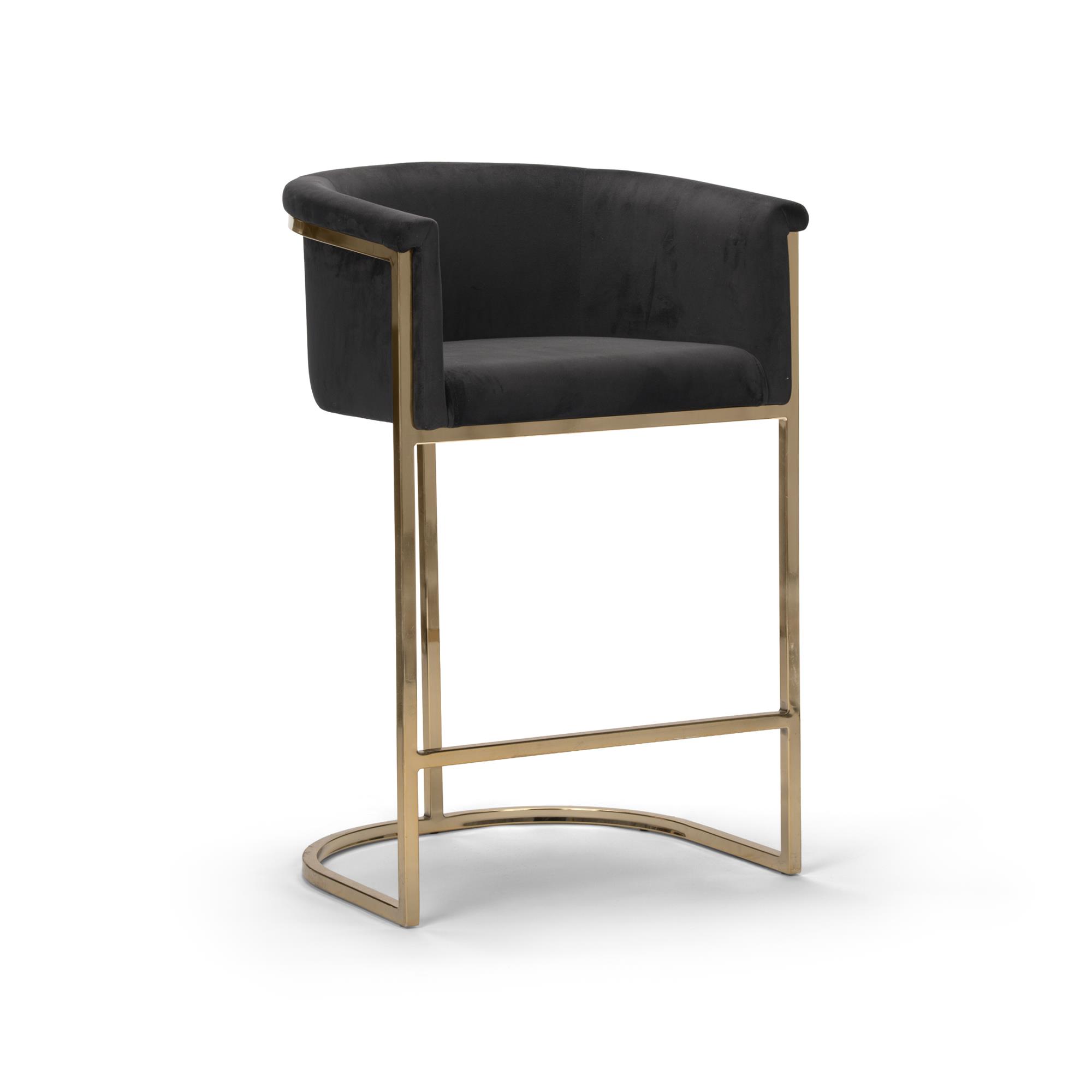 Rental store for Donatella Black Velvet Counter Stool in Tulsa OK