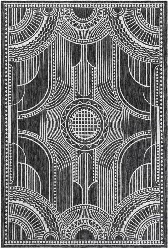 Rental store for Black   White Art Deco 6 x9  Outdoor Rug in Tulsa OK