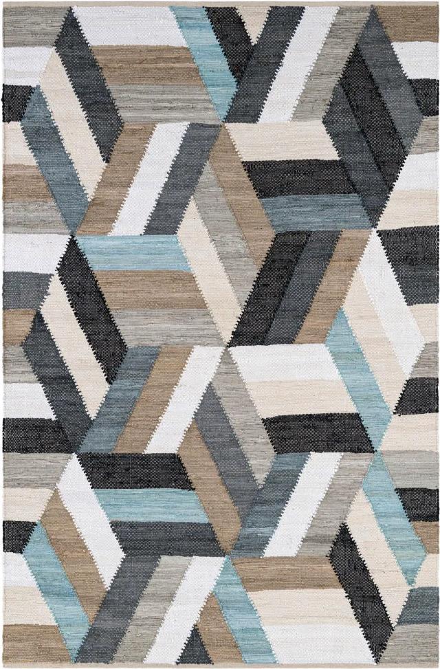 Rental store for Blue Geometric 6 x9  Cotton Rug in Tulsa OK