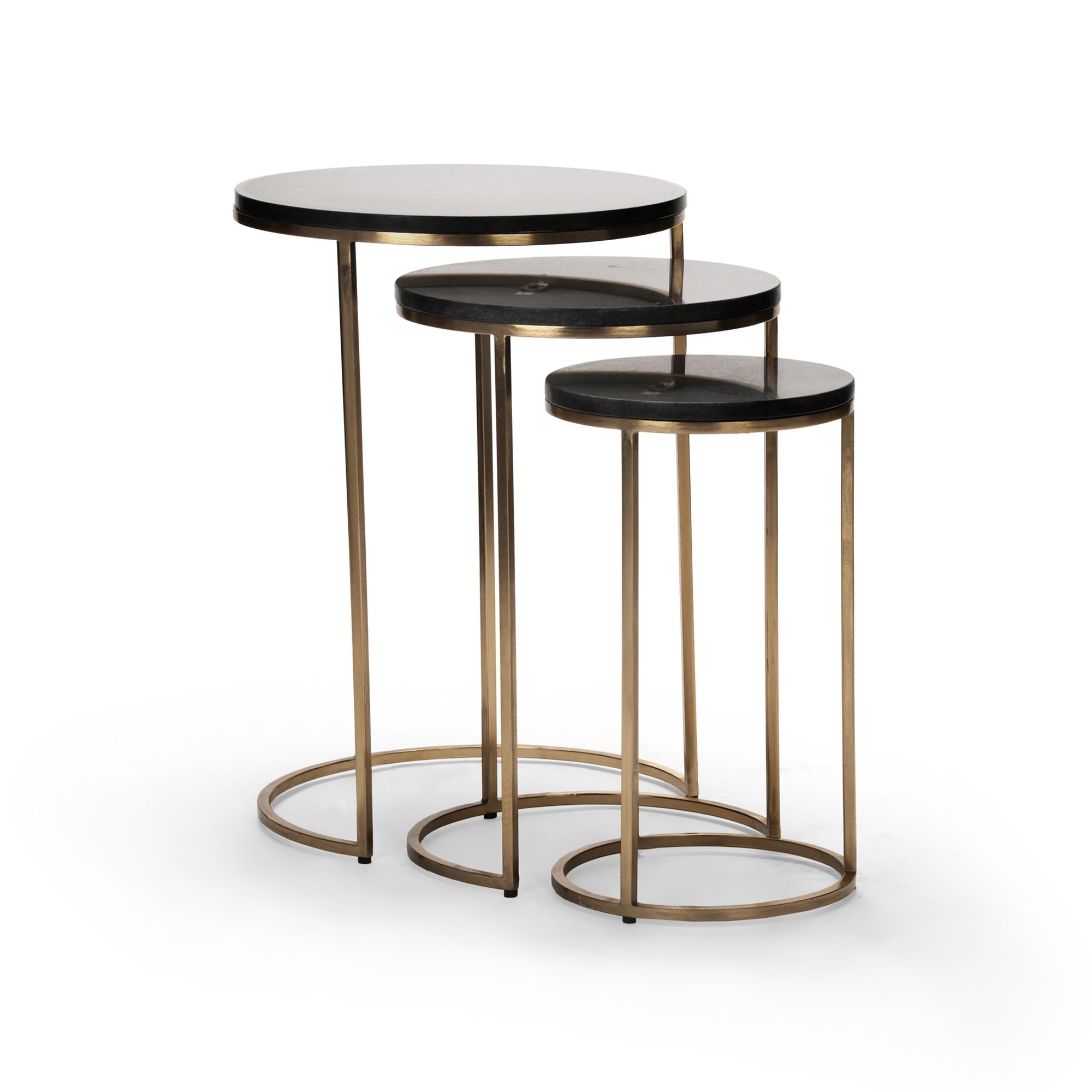 Rental store for Black Marble   Gold End Table  Set of 3 in Tulsa OK