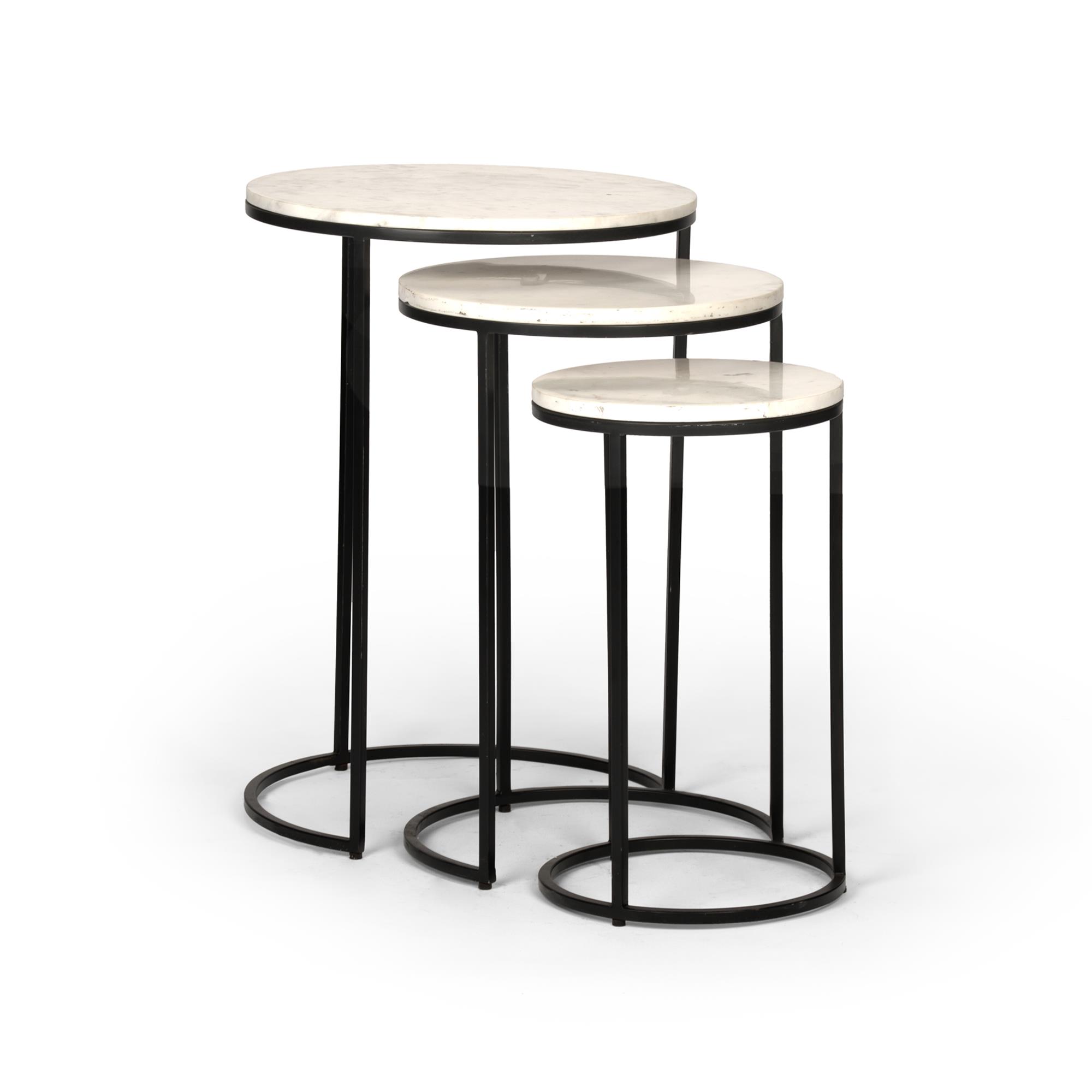 Rental store for White Marble Top End Table  Set of 3 in Tulsa OK