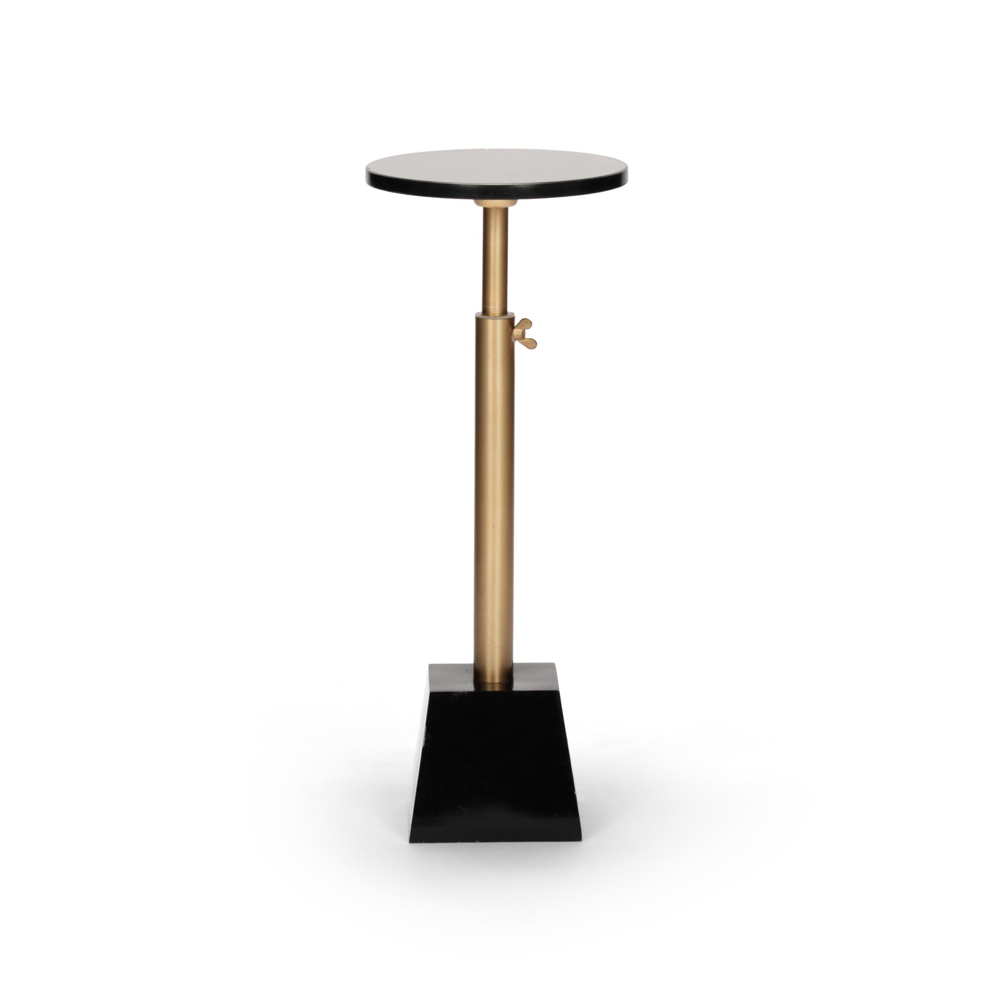 Rental store for Drink Table w Black Base   Brushed Gold in Tulsa OK