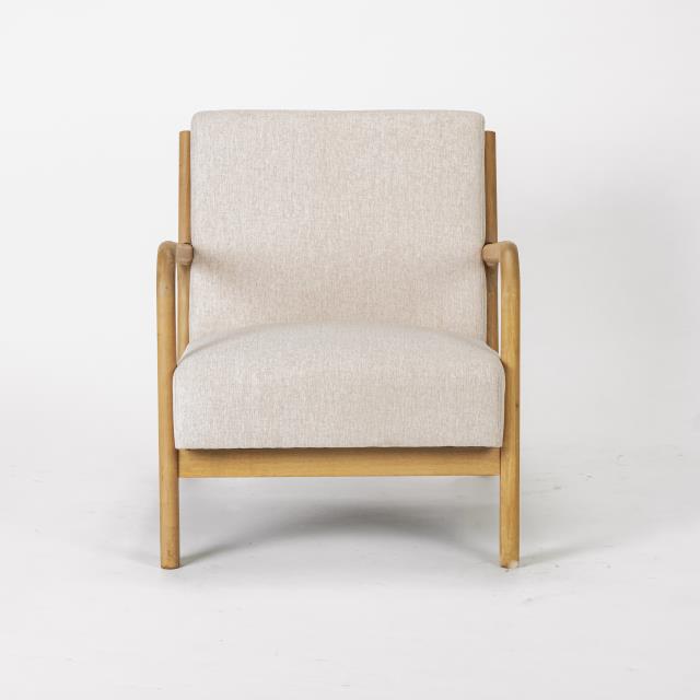 Rental store for MID CENTURY BEIGE ACCENT CHAIR in Tulsa OK