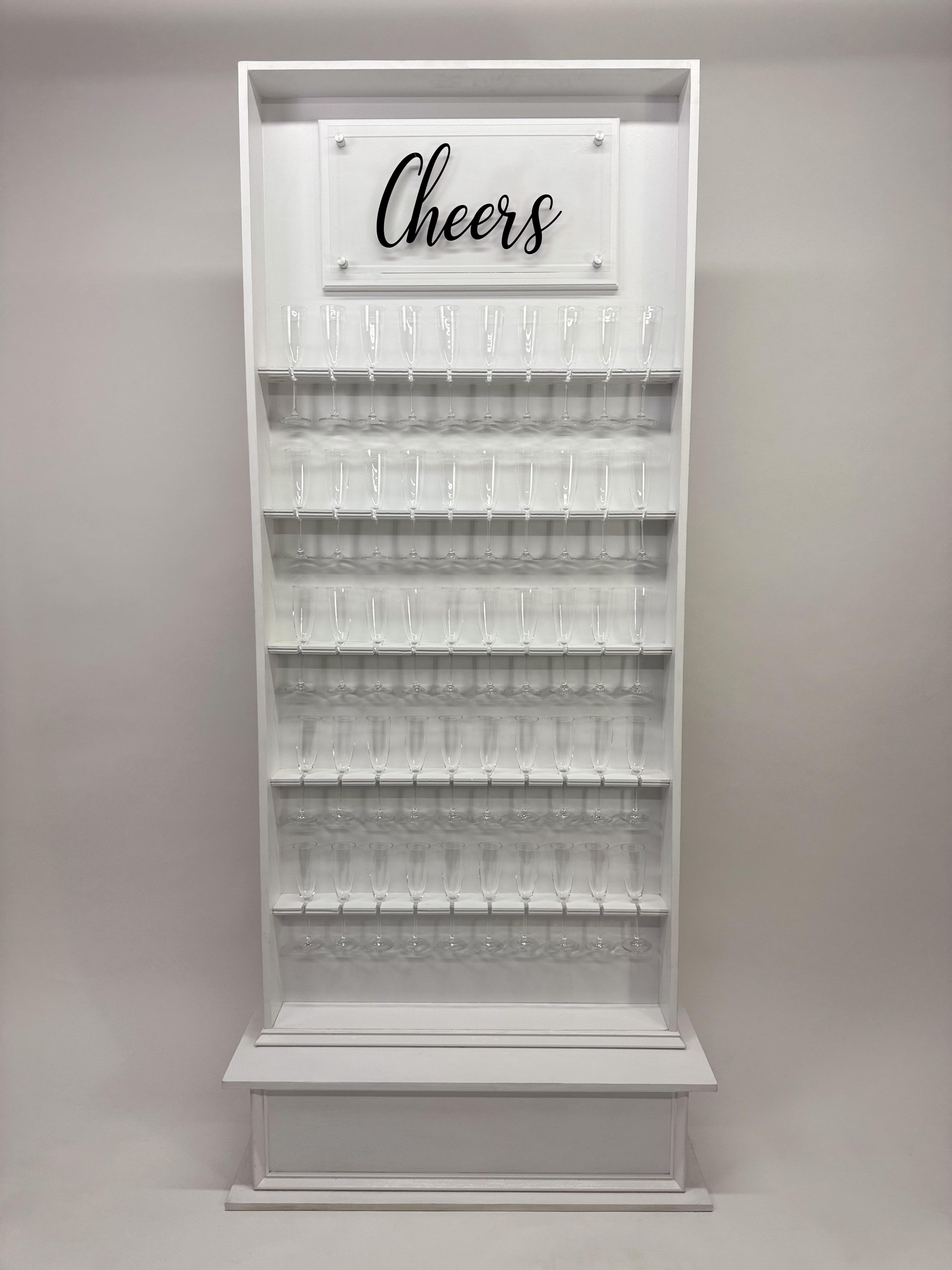 Rental store for Champagne Wall White Holds 50 Glasses in Tulsa OK
