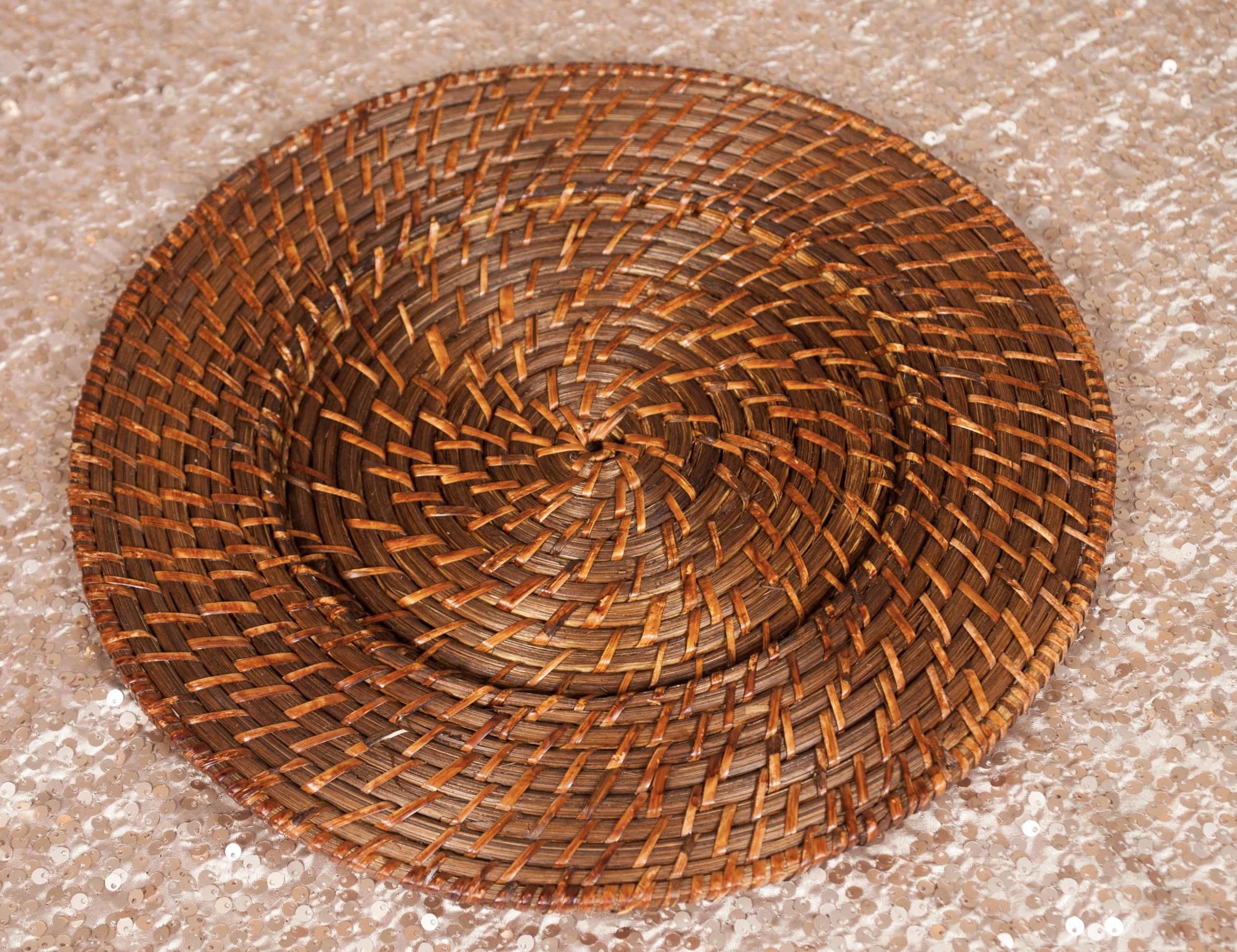 Rental store for Rattan Charger Plate 13 in Tulsa OK