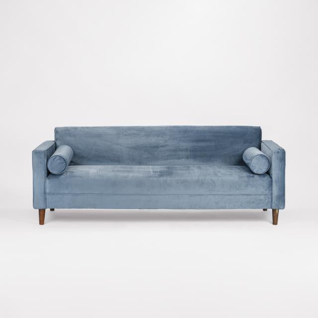 Rental store for CHAMBERLIN SPA BLUE VELVET SOFA in Tulsa OK