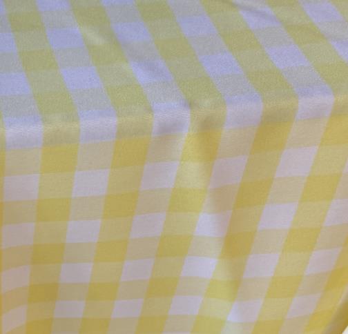 Rental store for Lemon and White Check Polyester 108 in Tulsa OK