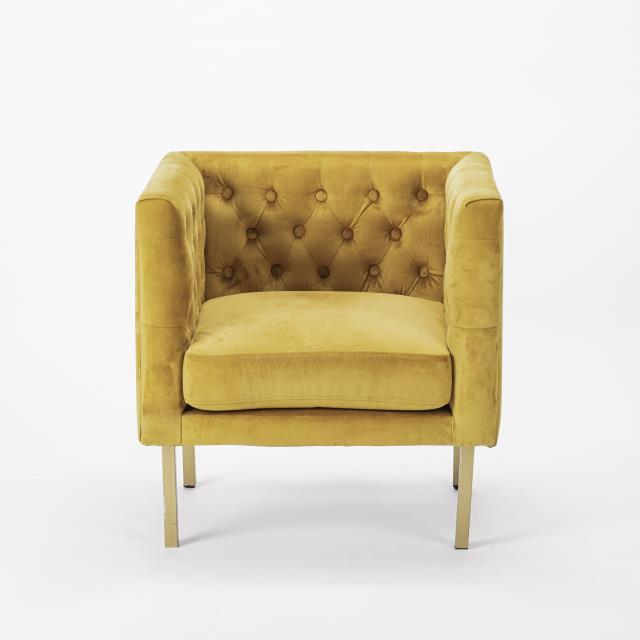 Rental store for Gold Velvet Accent Chair in Tulsa OK
