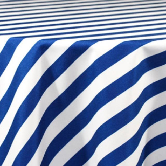 Rental store for ROYAL BLUE AND WHITE STRIPE POLYESTER in Tulsa OK