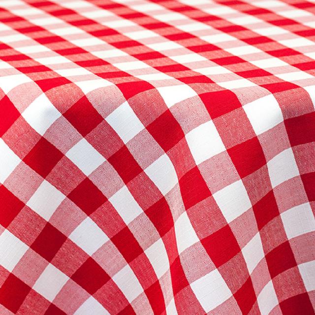 Rental store for RED AND WHITE CHECK POLYESTER in Tulsa OK